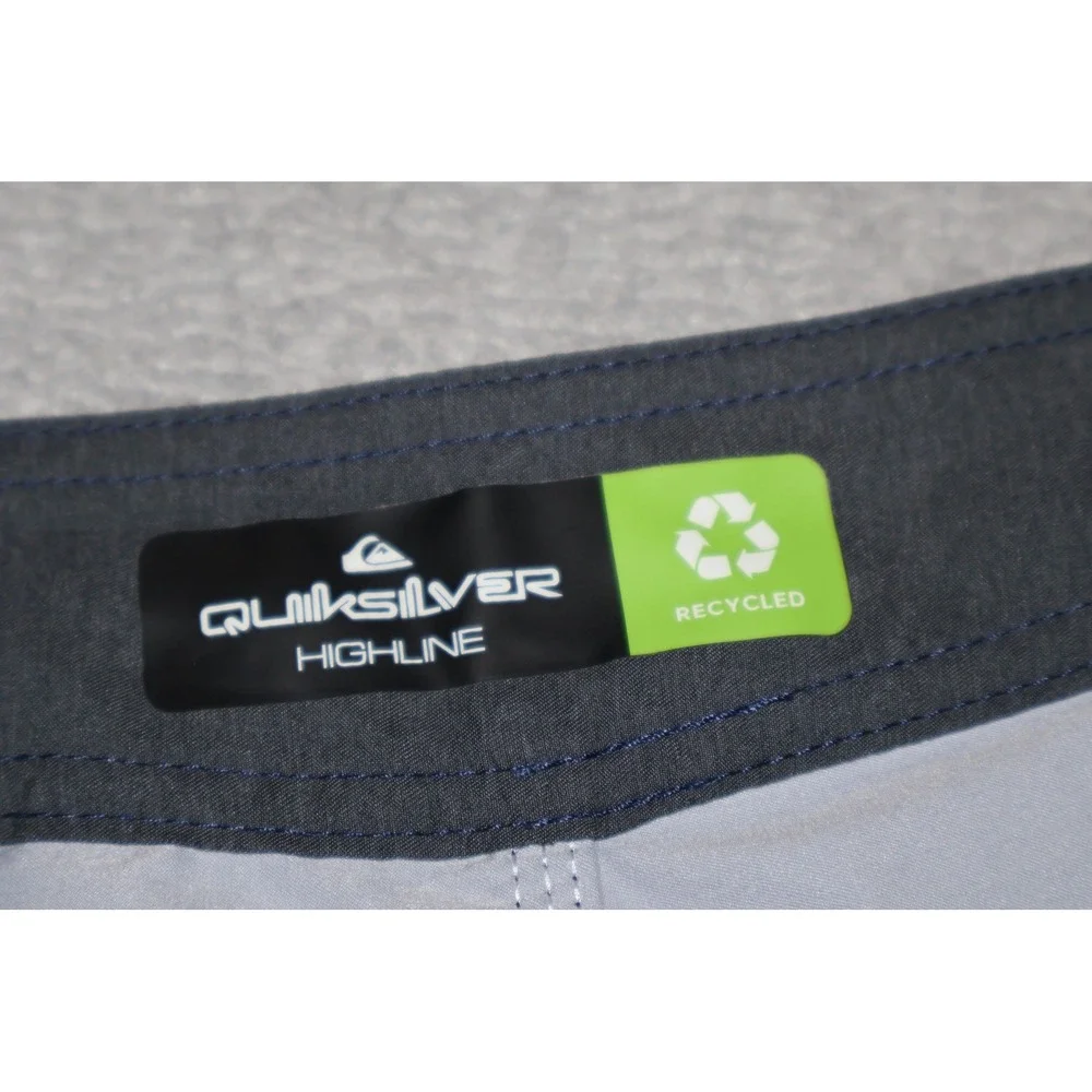Quiksilver Board Shorts Mens 36 Blue Highline Recycled Stretch Surf Trunk
